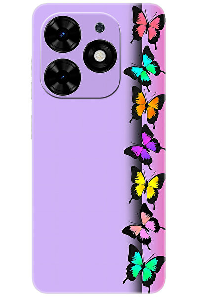 TECNO Spark GO 2024 (BG6) Uyumlu Kılıf Desen Baskılı Silikon Kelebek STK:671 CP-8uxbvPx