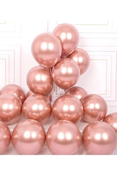 KüçükMelek بالون روز جولد كروم 12 بوصة 10 قطع