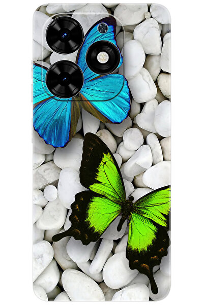 TECNO Spark GO 2024 (BG6) Uyumlu Kılıf Desen Baskılı Silikon Kelebekler STK:1...