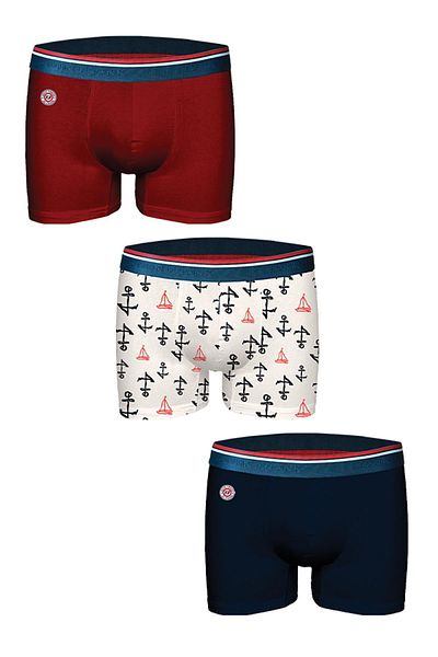 John Frank Triple Marine Boxer Πολύχρωμο