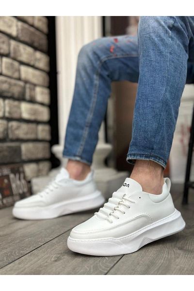 BPM BA0332 Pantofi sport pentru bărbați, cu model de scară, cu șireturi, cu talpă înaltă