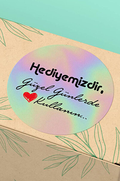 Basic Sense Thank You Sticker Hediyemizdir Yazılı Paketleme Ürün Ambalaj Etik...
