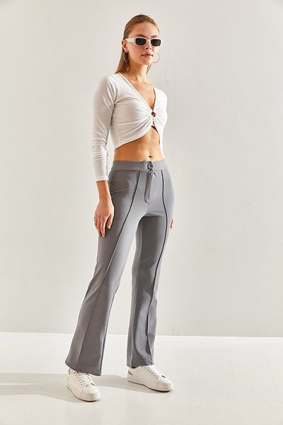 Bianco Lucci Women's Chestnut Palazzo Trousers
