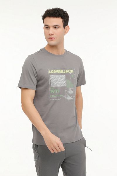 lumberjack Ανδρικό κοντομάνικο μπλουζάκι ML JERRY 11URB1015 4FX Anthracite