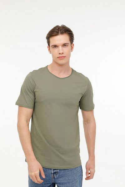 Kinetix M-SN234 BSC 4FX KHaki Men's ShorT Sleeve T-Shirt - RAW EDGE