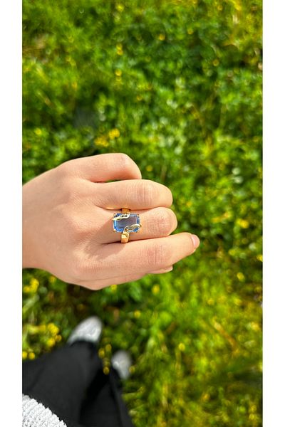 Rüya Adjustable Zircon Stone Steel Ring