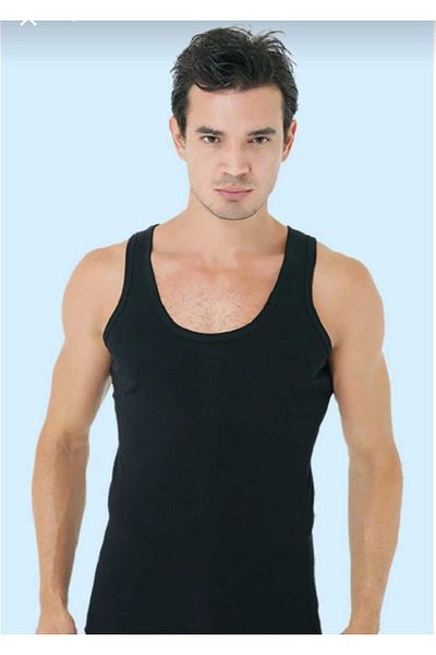 wear treasure Ανδρικό μονό μαύρο ριμπ Ceylanoğlu 3-pack