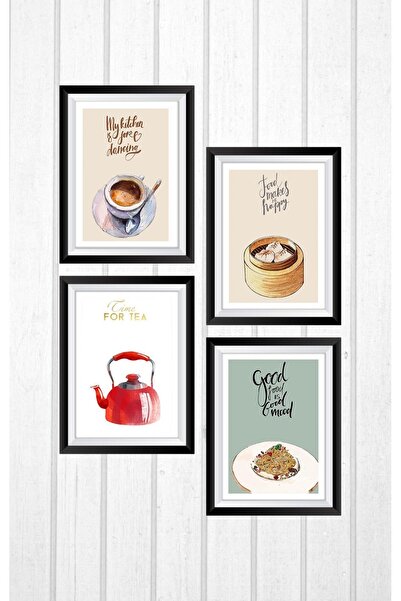 Artavessa 4 Parça Çerçeve Görünümlü Mdf Tablo Seti