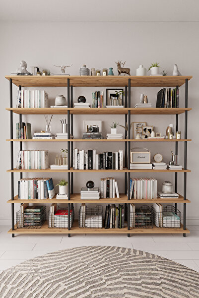 Mobitopya Çevir Kur 200 Cm Atlantik Çam Kitaplık