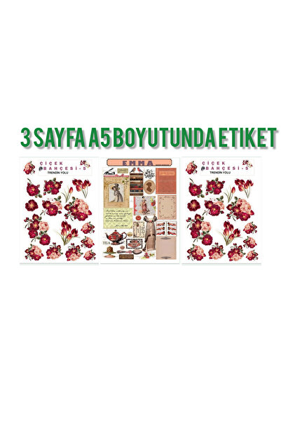 baddin aksesuar 3 أوراق مجلة سجل القصاصات الأزهار الشفافة