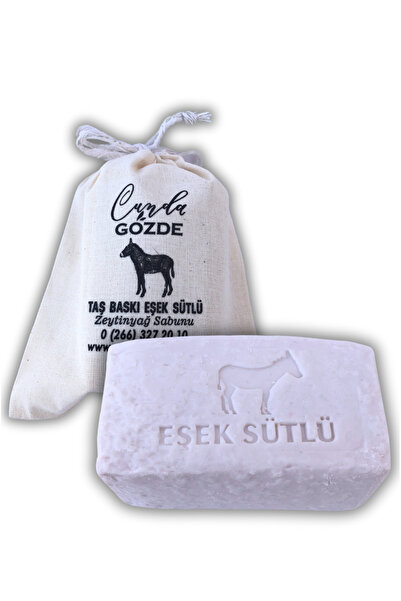cunda gözde Taş Baskı Eşek Sütlü Zeytinyağı Sabunu 200g