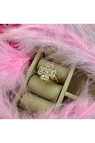 Elifsu Jewelry Çiçekli Dönen Stres Yüzüğü