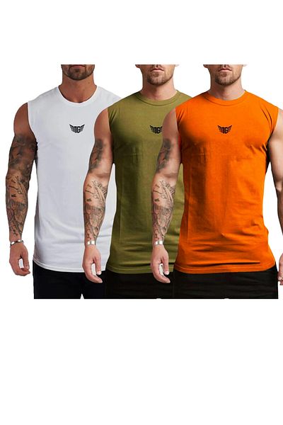 GENIUS STORE Men's Moisture Absorbing Quick Dry Athletic Technical Performance Athlete Zero Sleeve T-shirt MG-ATLET3
