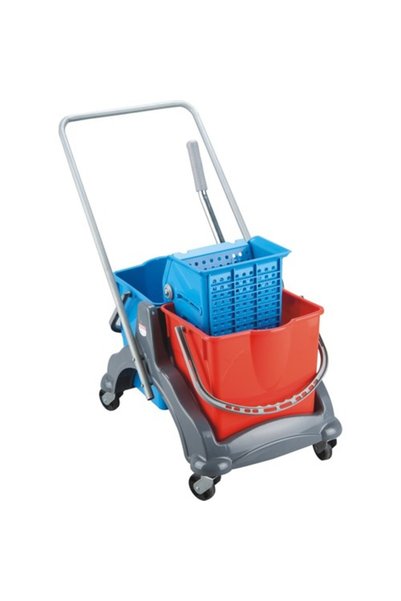 Üçtem CK770 Çift Kovalı Plastik Presli Plastik Taşıyıcılı Temizlik Seti 2x18 LT