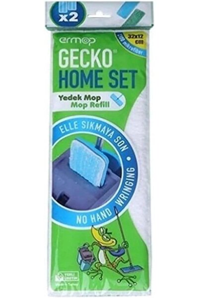 Ermop Gecko Mikrofiber Yedek Mop Beyaz 10 Adet (5 PAKET)