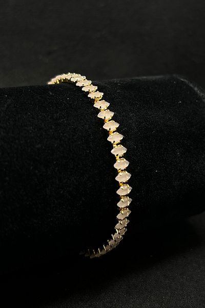 Serelia Opaque Colored Shuttle Model Zircon Stone Waterway Steel Bracelet