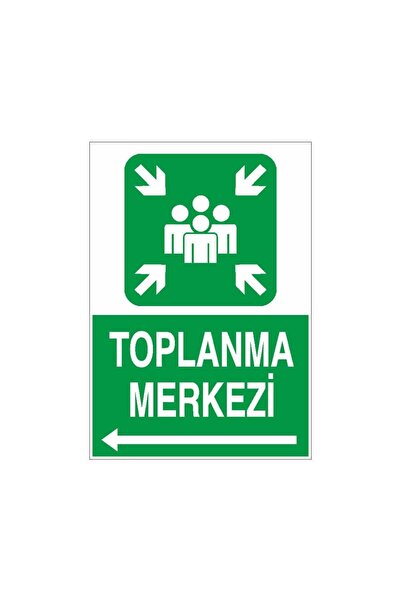 okularenkkat لافتة تحذيرية بسهم أيسر لمراكز التجميع، مصنوعة من مادة ديكوتا ال...