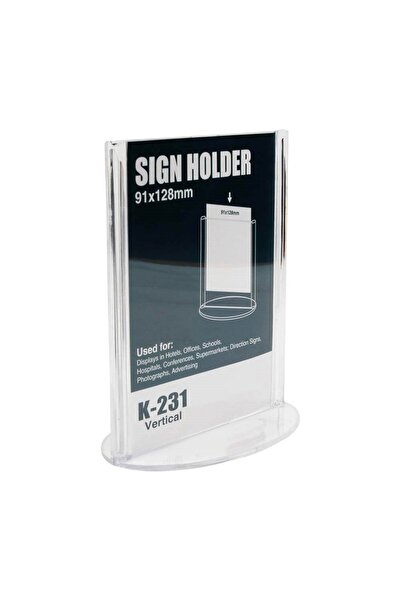 okularenkkat Oval Base Desktop Vertical Menu Holder (91X128Mm)