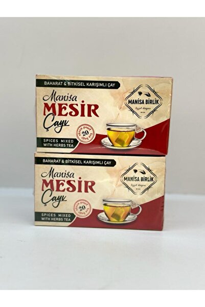 MANİSA BİRLİK Mesir Çayı 2 Li Set (2 * 20 POŞET) 6 adet (TOPLAM 12 PAKET 240 ...