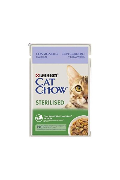 Purina Cat Chow Cat Chow Sterilised Kuzu Etli Kısırlaştırılmış Konserve Kedi Maması 85 Gr