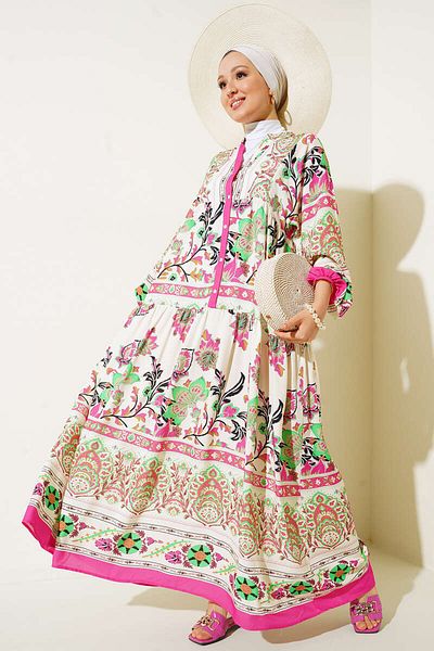 Bigdart 2423 Rochie Hijab cu model autentic - fucsia