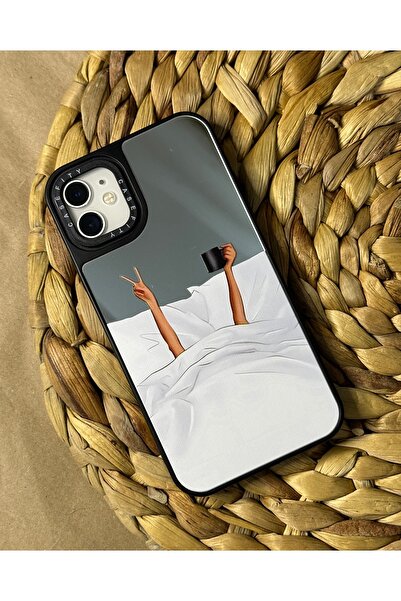 HYPERSOFT Iphone 11 (6.1 inç) Uyumlu Casefity Aynalı Kılıf Yatış Modu Desenli...