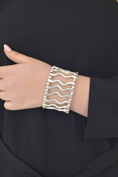 LABALABA Kadın Antik Gümüş Kaplama Lastikli Bileklik&kol Aksesuarı