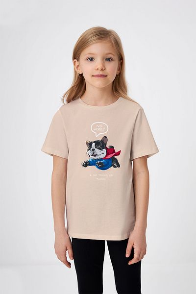 ADABEBEK Μπλουζάκι για κορίτσια με στάμπα Superhero Dog