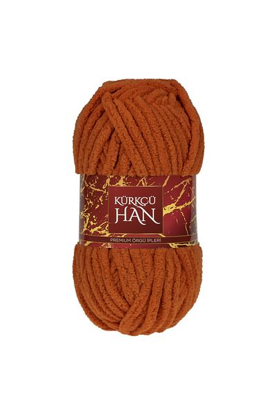 Kürkçü Han 100gr 60m Luxury Velvet Hand Knitting - Σχοινί Σκούρο Πορτοκαλί