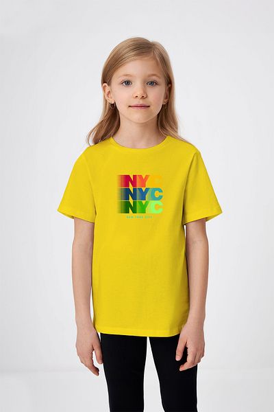 ADABEBEK NYC New York Colorful Printed Girl's T-Shirt