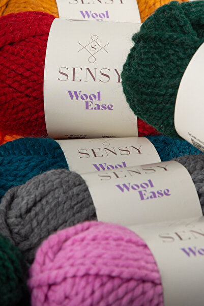 SENSY Premium Wool Ease El Örgü Ipi Atkı Bere Şapka Ip Panço Ipi Hırka Ipliği