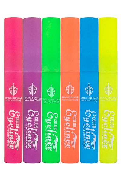Tikatti Sword & Shield 6-Color Neon Brushed Eyeliner