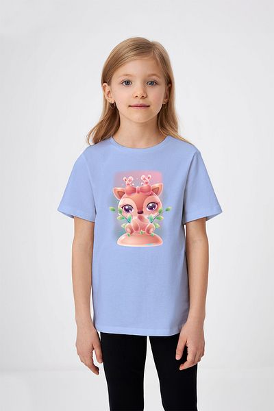 ADABEBEK Tricou pentru fetiță cu imprimeu Little Gazelle
