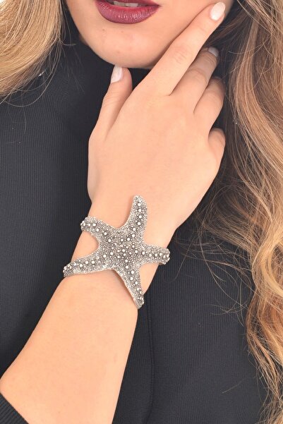 LABALABA Kadın Antik Gümüş Kaplama Deniz Yıldızı Bileklik