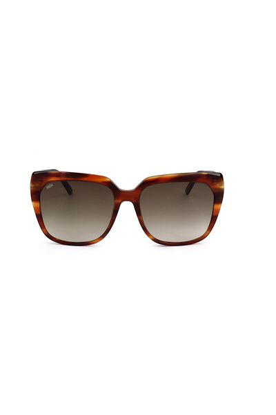MCM Gestreifte Cognac-Sonnenbrille für Damen und Mädchen