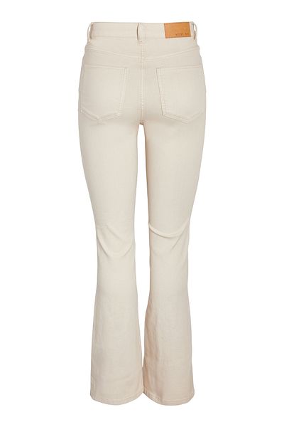 Noisy May NMSALLIE HW FLARE JEANS OATPEAL NOOS