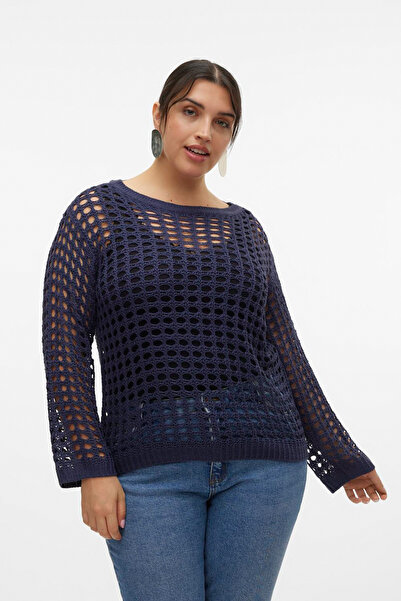 Veromoda Curve VMCIBIZA LS BOATNECK KRÁTKÝ PULLOVER CUR
