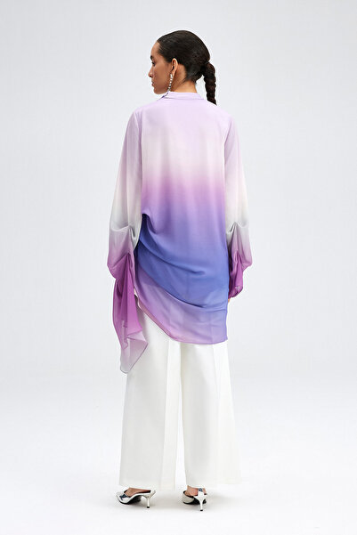 Touché Privé CHIFFON TUNIC WITH SLEEVE AND SKIRT DETAIL
