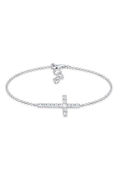 ELLI Armband Kreuz Glaube Kristalle Elegant 925 Sterling Silber
