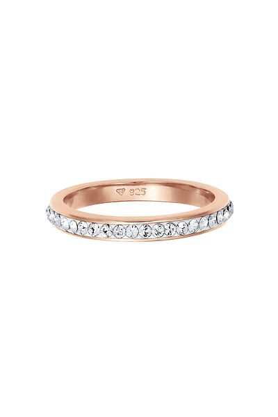 ELLI Ringband aus 925er Silber mit Kristallen