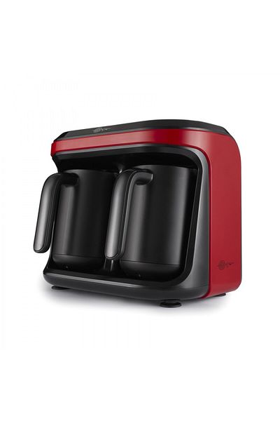 Karaca Hatır Hüps Duet Türkische Kaffeemaschine Rot 1400W Kaffeevollautomat-Coffee Maker, Türkisch K
