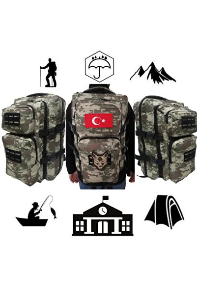 mygeppetobag Waterproof Multi-Compartment Camper-Travel-Mountaineer-Outdoor-Military Tactical Backpack