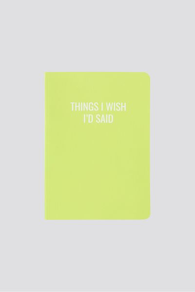 gentry Light Green Lined Design Notebook with Slogan Detail A5 Notebook 88 Sheets
