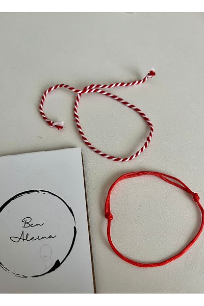 Ben Aleina Red Rope Bracelet and Martentica Wishing Bracelet