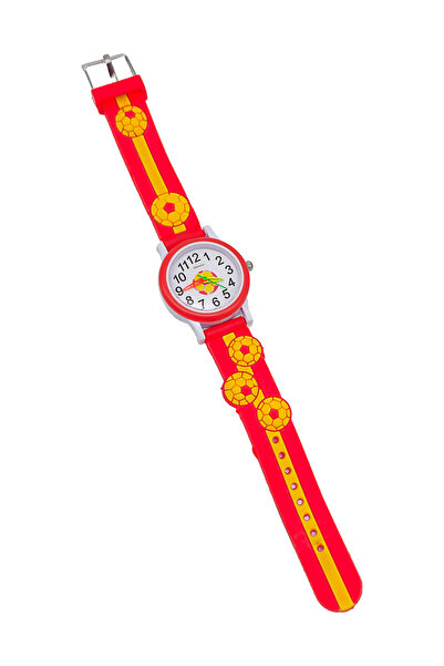 tutkanstore Taraftar Çocuk Kol Saati Sarı Kırmızı Hediyelik Kol Saatleri