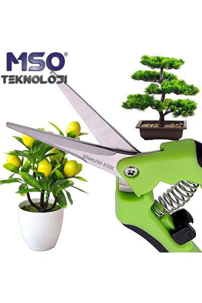 MSO TEKNOLOJİ Bahçecilik Paslanmaz Çelik Bonsai Fide Çiçek Makası