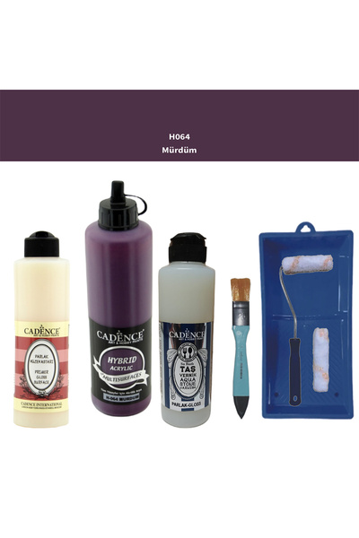 Cadence Banyo Mutfak Boyası-Cadence Multi H-064 Mürdüm 500Ml Pya250Ml Taş Ver...