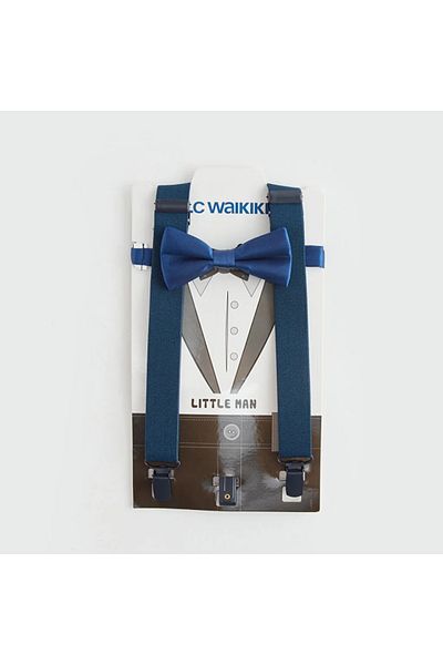 LC Waikiki LCW ACCESSORIES سروال للأولاد مزود بحمالات وربطة عنق