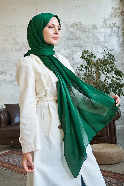 AYŞEN SCARF Kadın Yeşil Janjan Şifon Abiye Şal