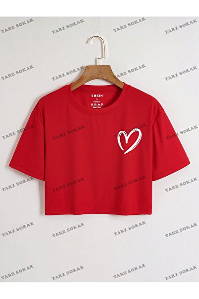 Adrift Crop CKOD-232913 Heart Patterned Short